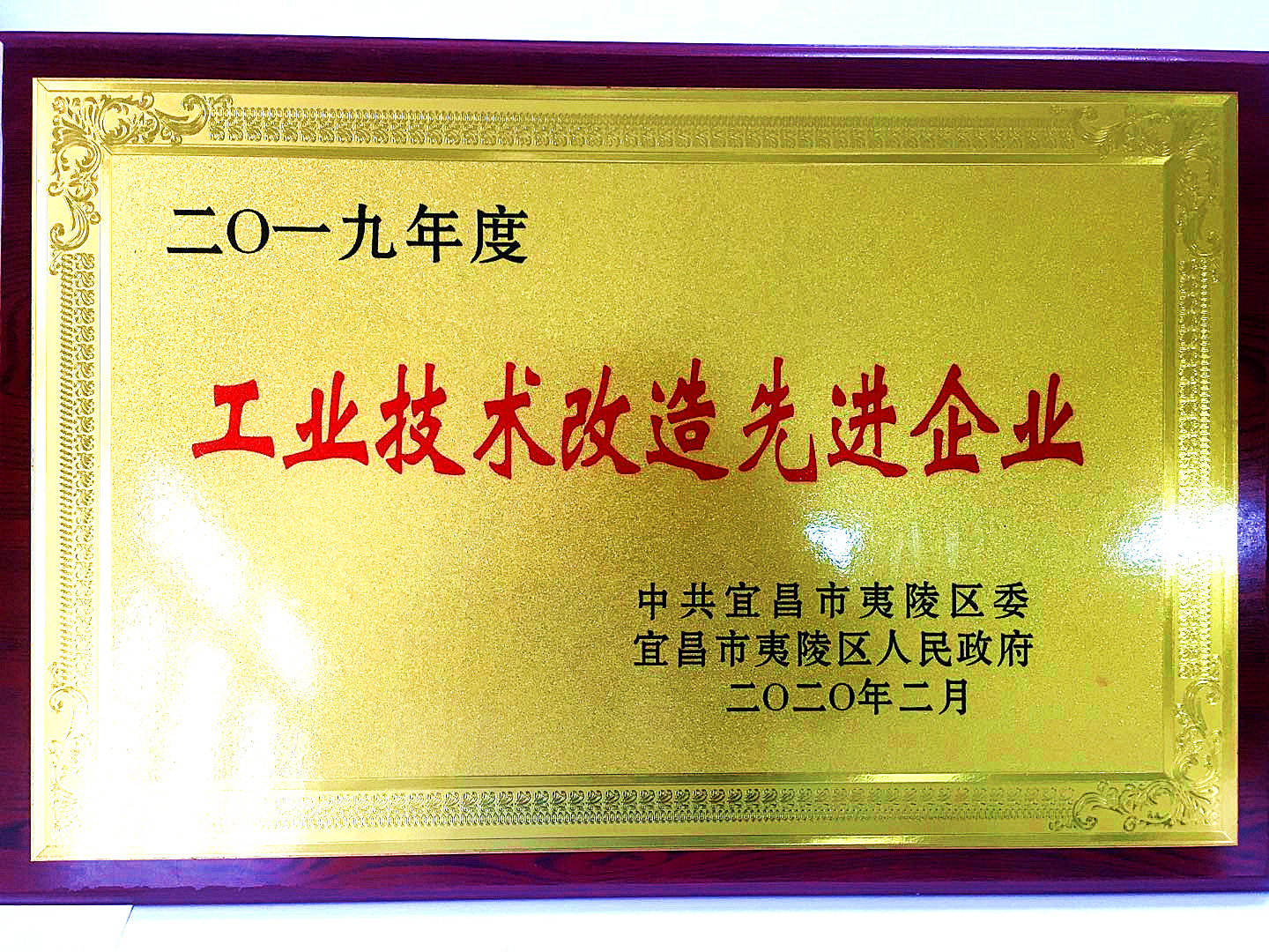 2019年度usdt游戏官网工业技术刷新先进企业